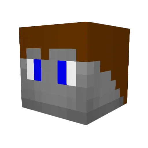 wolf3946 Minecraft avatar head, 3D render