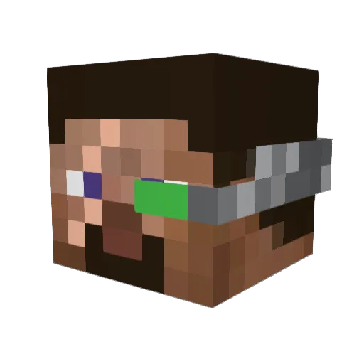 wolfLAPC Minecraft avatar head, 3D render