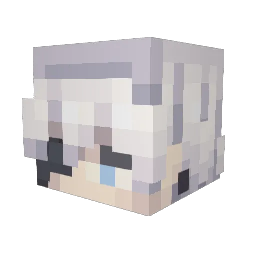 wolfXOXxox Minecraft avatar head, 3D render
