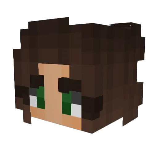 wolf_claw Minecraft avatar head, 3D render