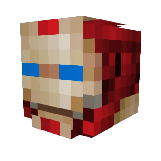 wolf_dnl Minecraft avatar head, 3D render