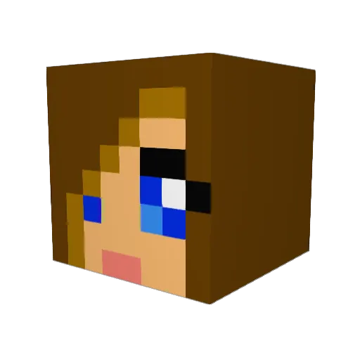 wolf_luvr13 Minecraft avatar head, 3D render