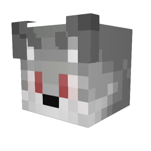 wolfbane195 Minecraft avatar head, 3D render