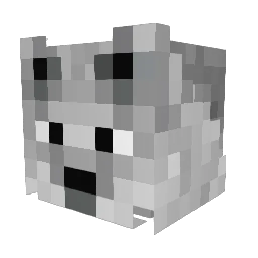 wolfbro3076 Minecraft avatar head, 3D render