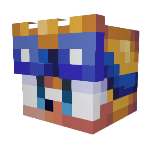 wolfbuddy120 Minecraft avatar head, 3D render