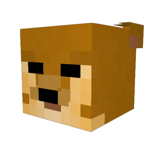 wolfdrider Minecraft avatar head, 3D render