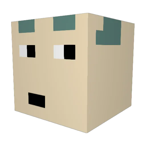 wolffang01 Minecraft avatar head, 3D render