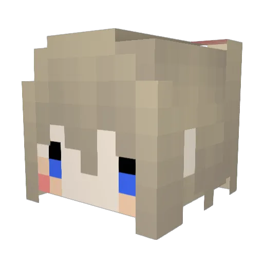 wolffeng Minecraft avatar head, 3D render