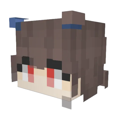 wolfgarry Minecraft avatar head, 3D render