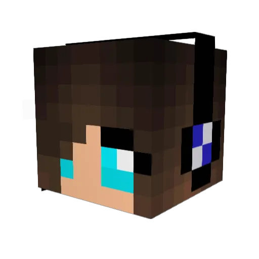 wolfgirl493 Minecraft avatar head, 3D render