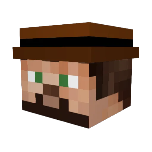 wolfie1897 Minecraft avatar head, 3D render