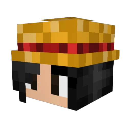 wolfie27 Minecraft avatar head, 3D render