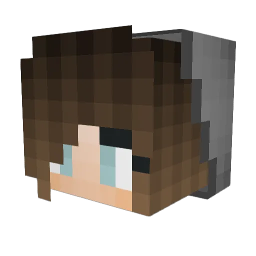 wolfie_crafter Minecraft avatar head, 3D render