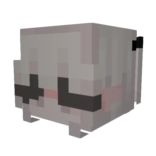 wolfiesonic Minecraft avatar head, 3D render