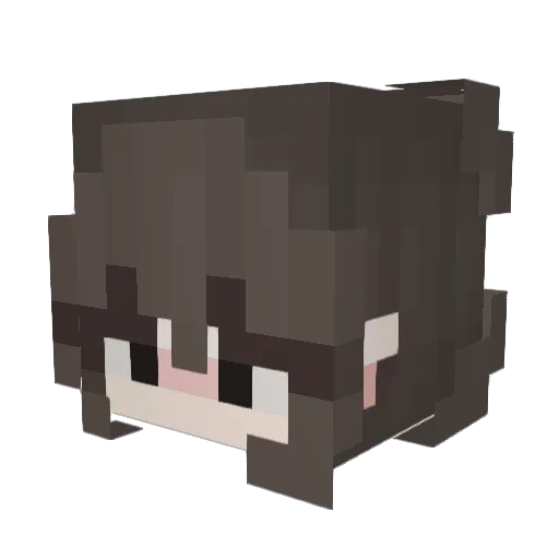 wolfievr Minecraft avatar head, 3D render