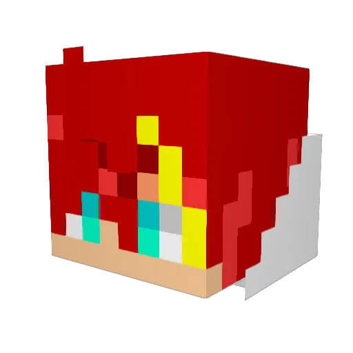 wolfinYT Minecraft avatar head, 3D render