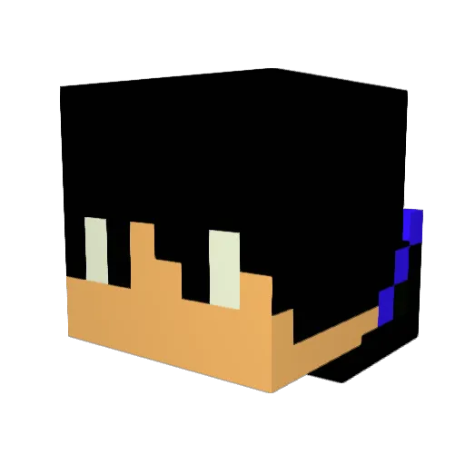 wolfince Minecraft avatar head, 3D render