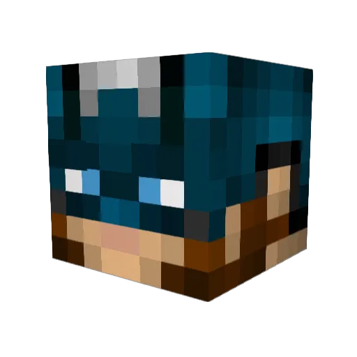 wolfknight556 Minecraft avatar head, 3D render
