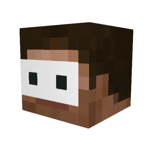 wolfman18 Minecraft avatar head, 3D render