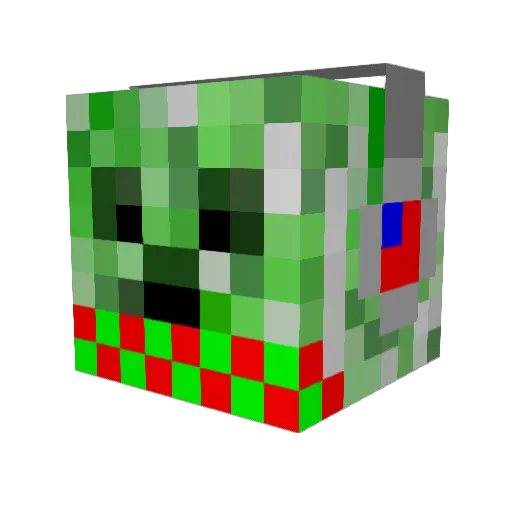 wolfman1964 Minecraft avatar head, 3D render