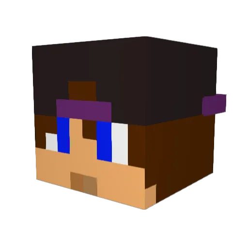 wolfman77 Minecraft avatar head, 3D render