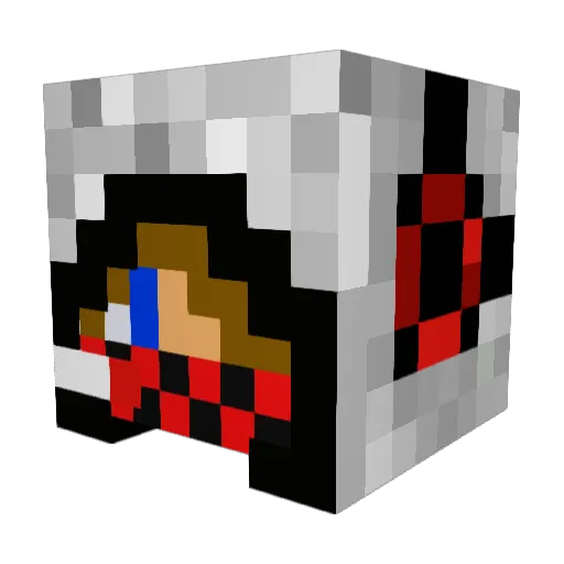 wolfmancan Minecraft avatar head, 3D render