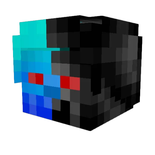 wolfmandk Minecraft avatar head, 3D render