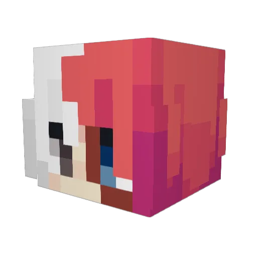 wolfn08 Minecraft avatar head, 3D render