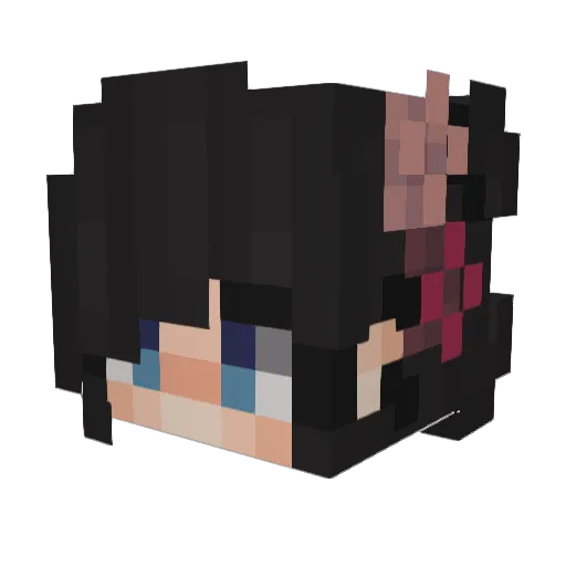wolfnymph Minecraft avatar head, 3D render