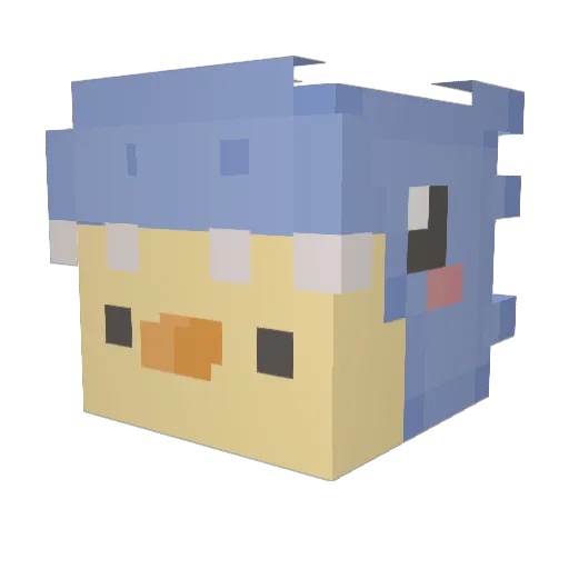 wolfpack98 Minecraft avatar head, 3D render