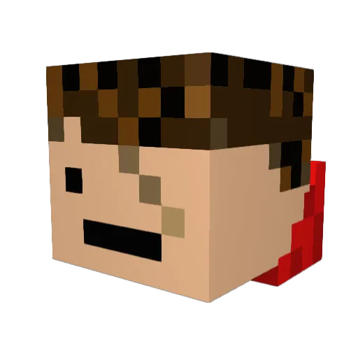 wolfpackerbdp84 Minecraft avatar head, 3D render