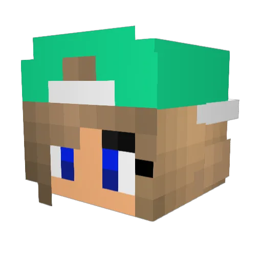 wolfpups Minecraft avatar head, 3D render