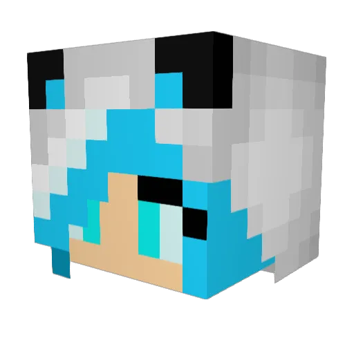 wolfqueen68 Minecraft avatar head, 3D render