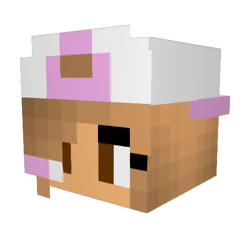 wolfquestgirl Minecraft avatar head, 3D render