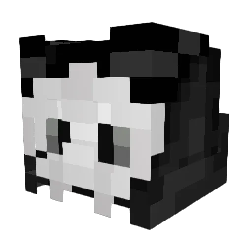 wolfsans Minecraft avatar head, 3D render