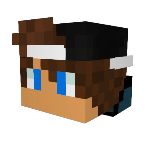 wolfsid Minecraft avatar head, 3D render