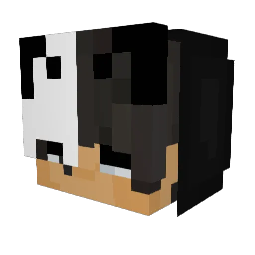 wolfstz Minecraft avatar head, 3D render