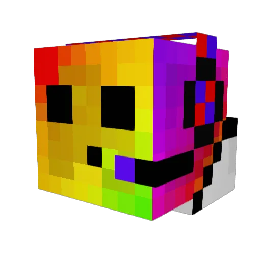 wolfuu Minecraft avatar head, 3D render