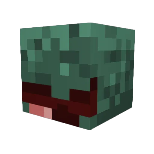 wolfval Minecraft avatar head, 3D render