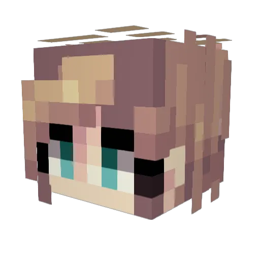wolfwithinher Minecraft avatar head, 3D render