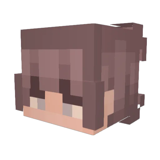 wolfwolf111 Minecraft avatar head, 3D render