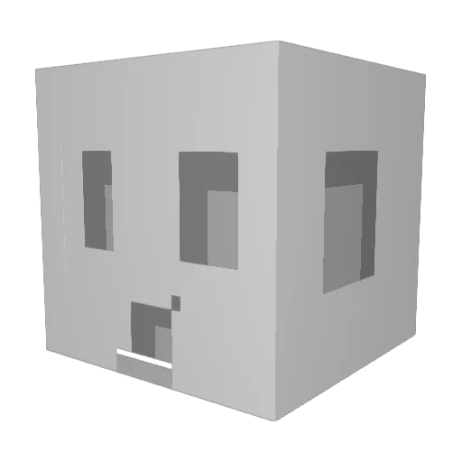 wolfy729 Minecraft avatar head, 3D render