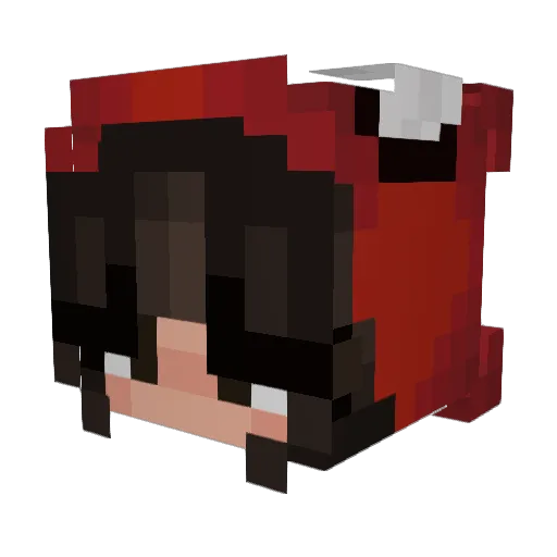 wolfy_2008YT Minecraft avatar head, 3D render