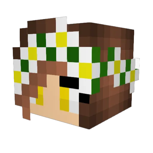 wolfycat8 Minecraft avatar head, 3D render