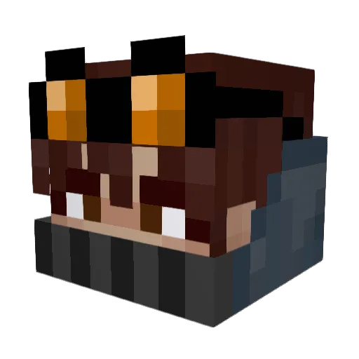 wolfyleaf_ Minecraft avatar head, 3D render