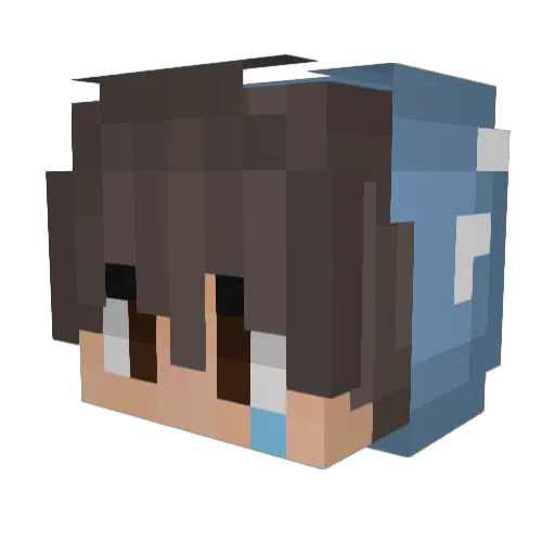 wolkiges Minecraft avatar head, 3D render