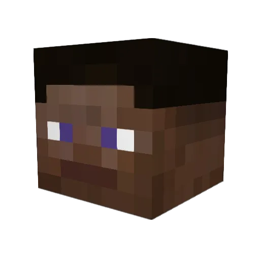 woll0 Minecraft avatar head, 3D render