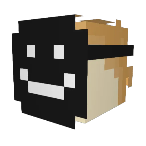 wollows Minecraft avatar head, 3D render