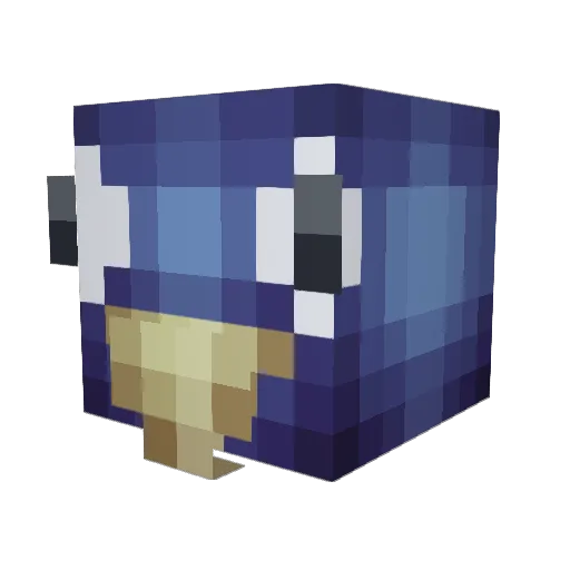 wolvania Minecraft avatar head, 3D render
