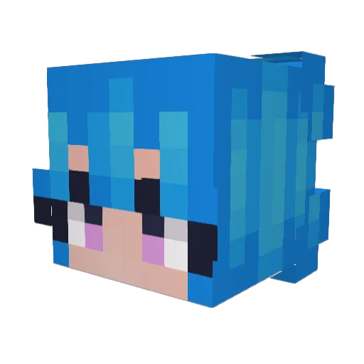 wolvwolv Minecraft avatar head, 3D render